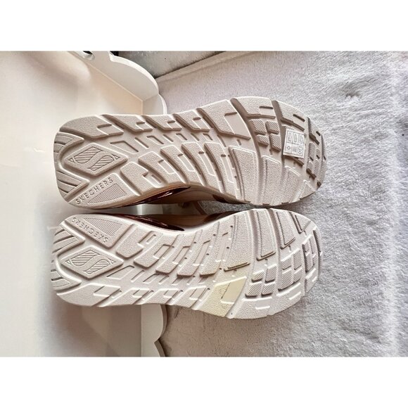 SKECHERS Womens Sz 11 Street Los Angeles UNO PRIMA Shinyair Athletic Shoes Beige - Picture 15 of 16